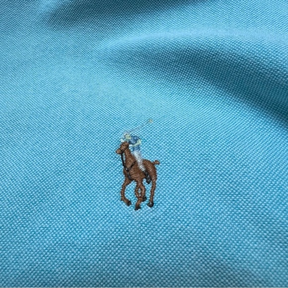 Vintage Ralph Lauren Blue Long Sleeve Button Down Shirt mens size med (15.5/35) - Picture 8 of 9